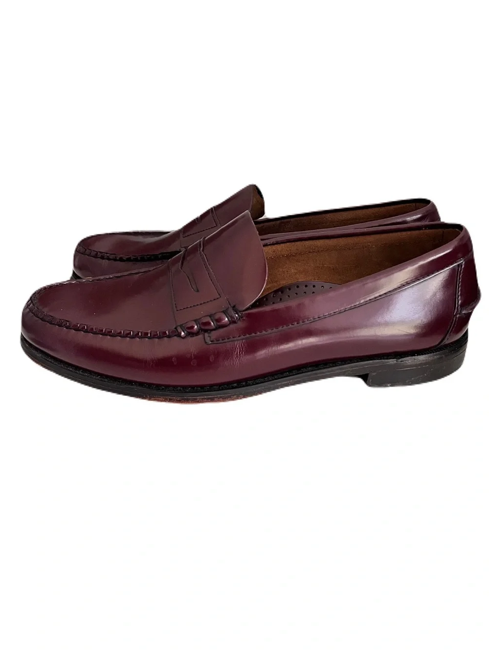 Sebago ‘Classic Dan’ Burgundy Leather Penny Loafers, Size 13